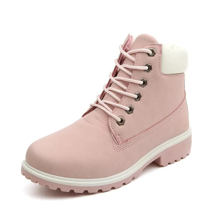 Cuzcare Men Winter Orthopedic Shoes Warm Army Ankle Boots