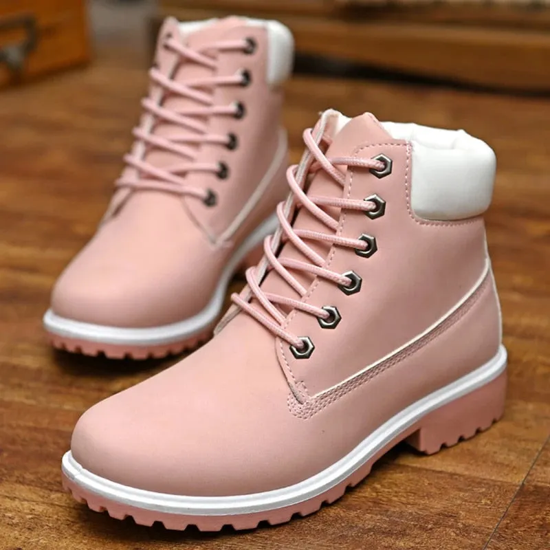 Cuzcare Men Winter Orthopedic Shoes Warm Army Ankle Boots