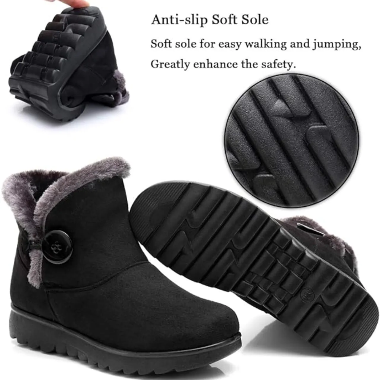 Cuzcare Orthopedic Boots Warm Soft Waterproof Arch Support Winter