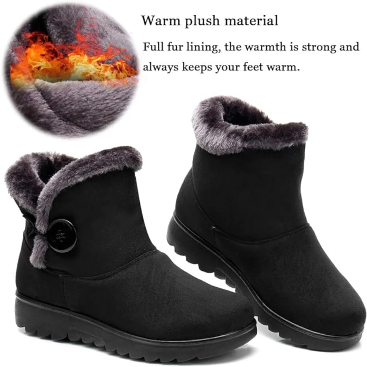 Cuzcare Orthopedic Boots Warm Soft Waterproof Arch Support Winter