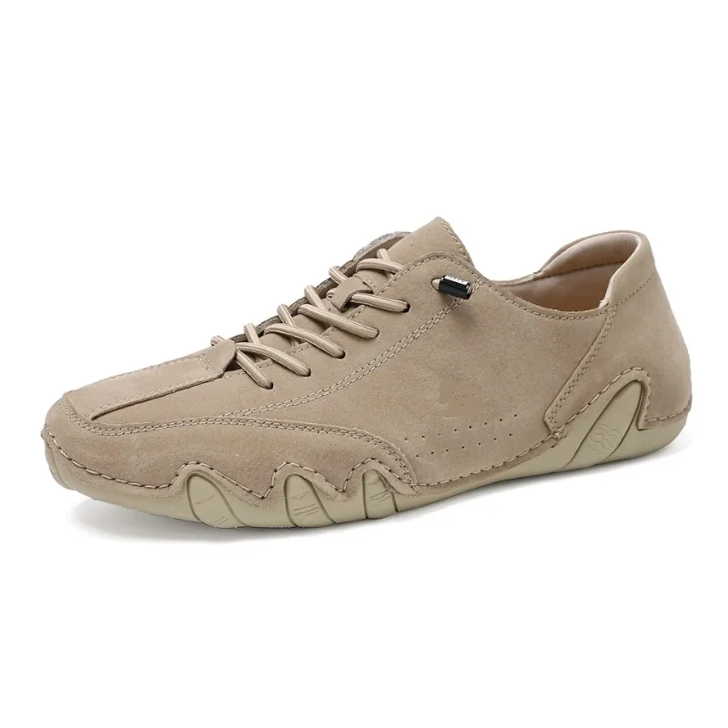 Cuzcare Orthopedic Men Shoes Comfortable Anti-slip Suede Leather Slip on Loafer Shoes