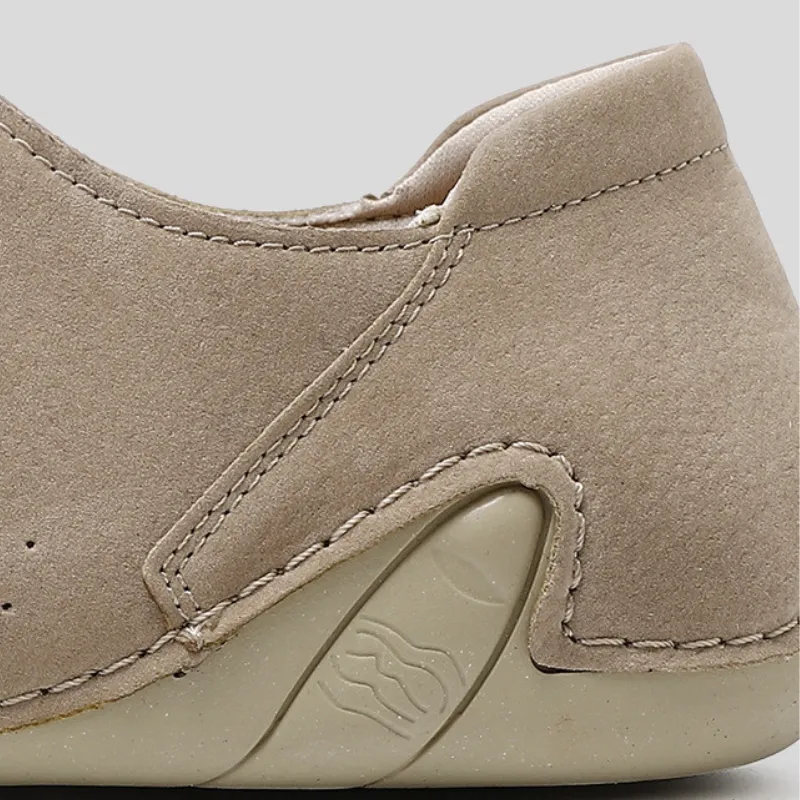 Cuzcare Orthopedic Men Shoes Comfortable Anti-slip Suede Leather Slip on Loafer Shoes