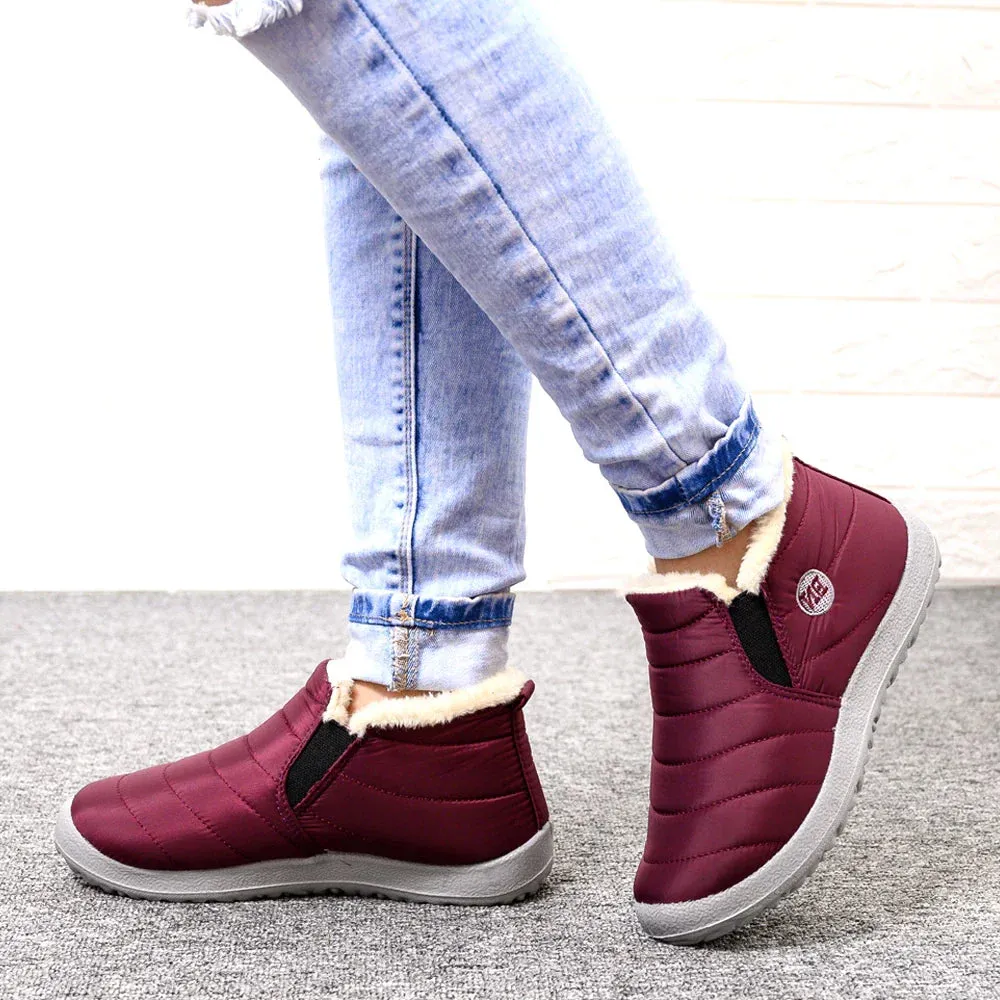Cuzcare Orthopedic Shoes Women Fur Waterproof Winter Boots