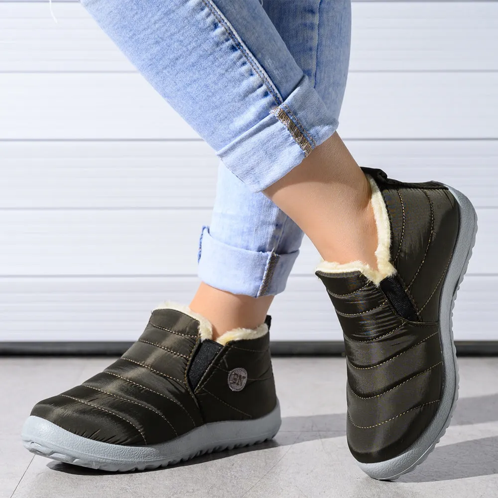 Cuzcare Orthopedic Shoes Women Fur Waterproof Winter Boots