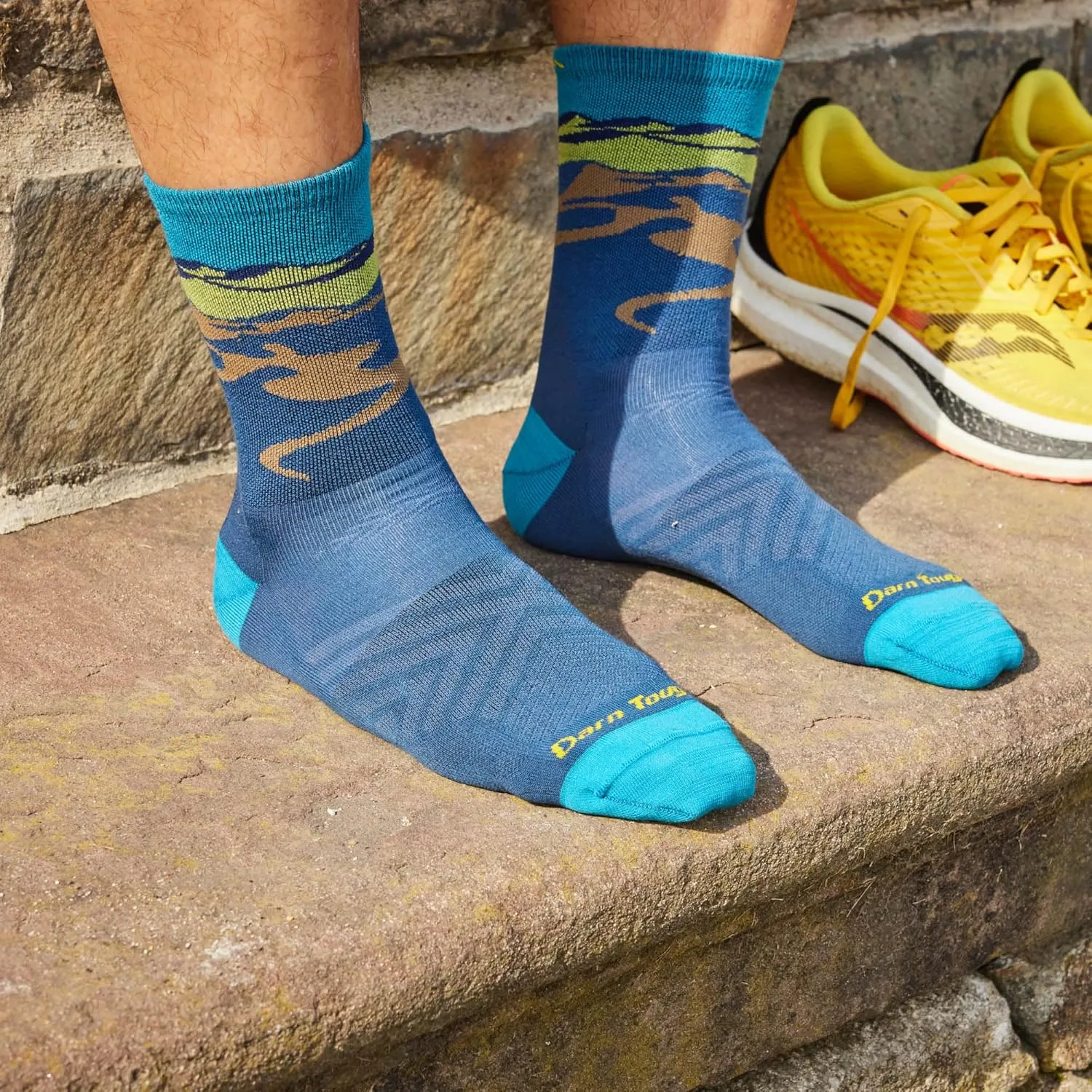 Darn Tough Vermont Micro-Crew Men's Running Socks, Ridge Runner - Ultra-Lightweight Socks for Men, Style 1065