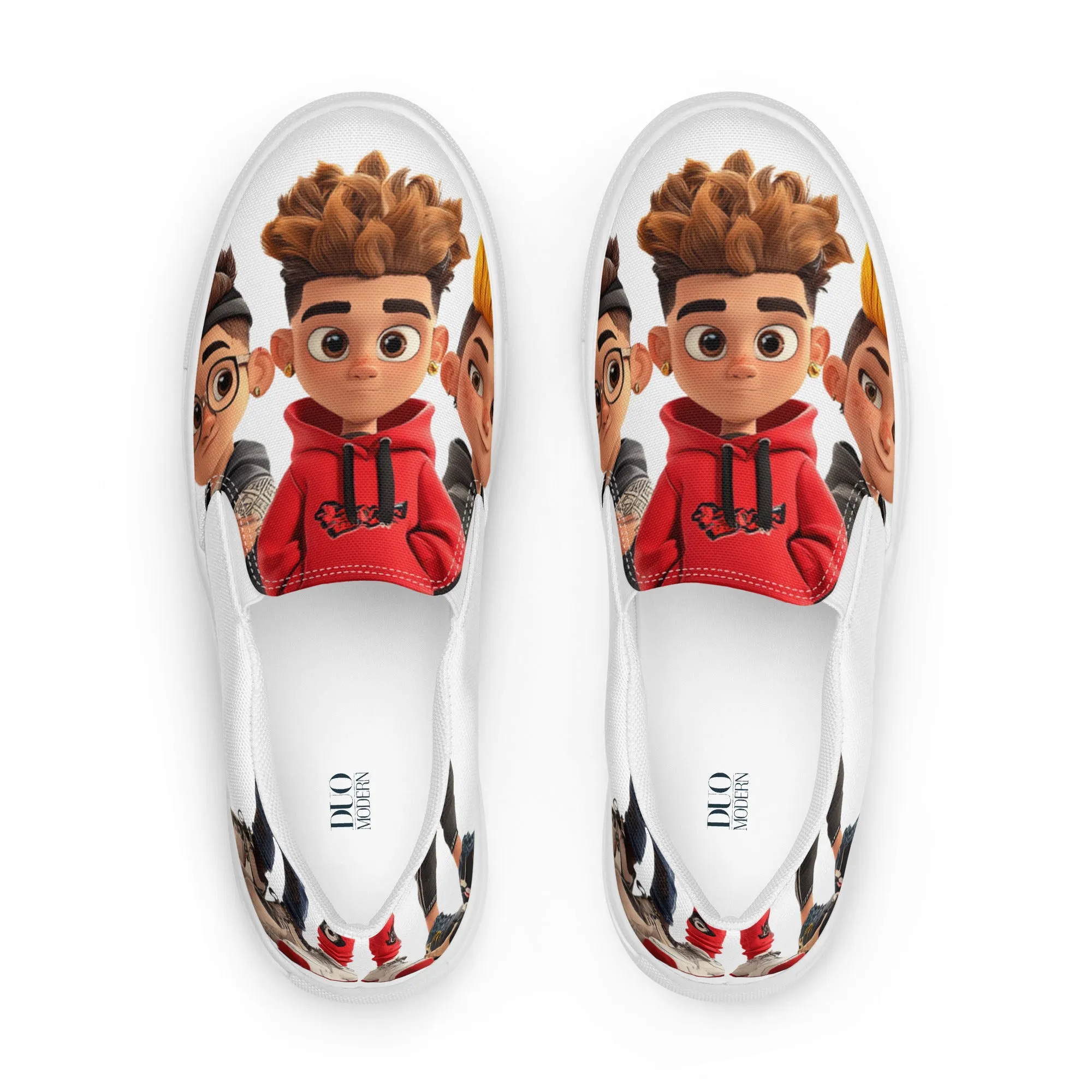 DUO MODERN "Trio Mode" Men’s Slip-On Canvas Shoes
