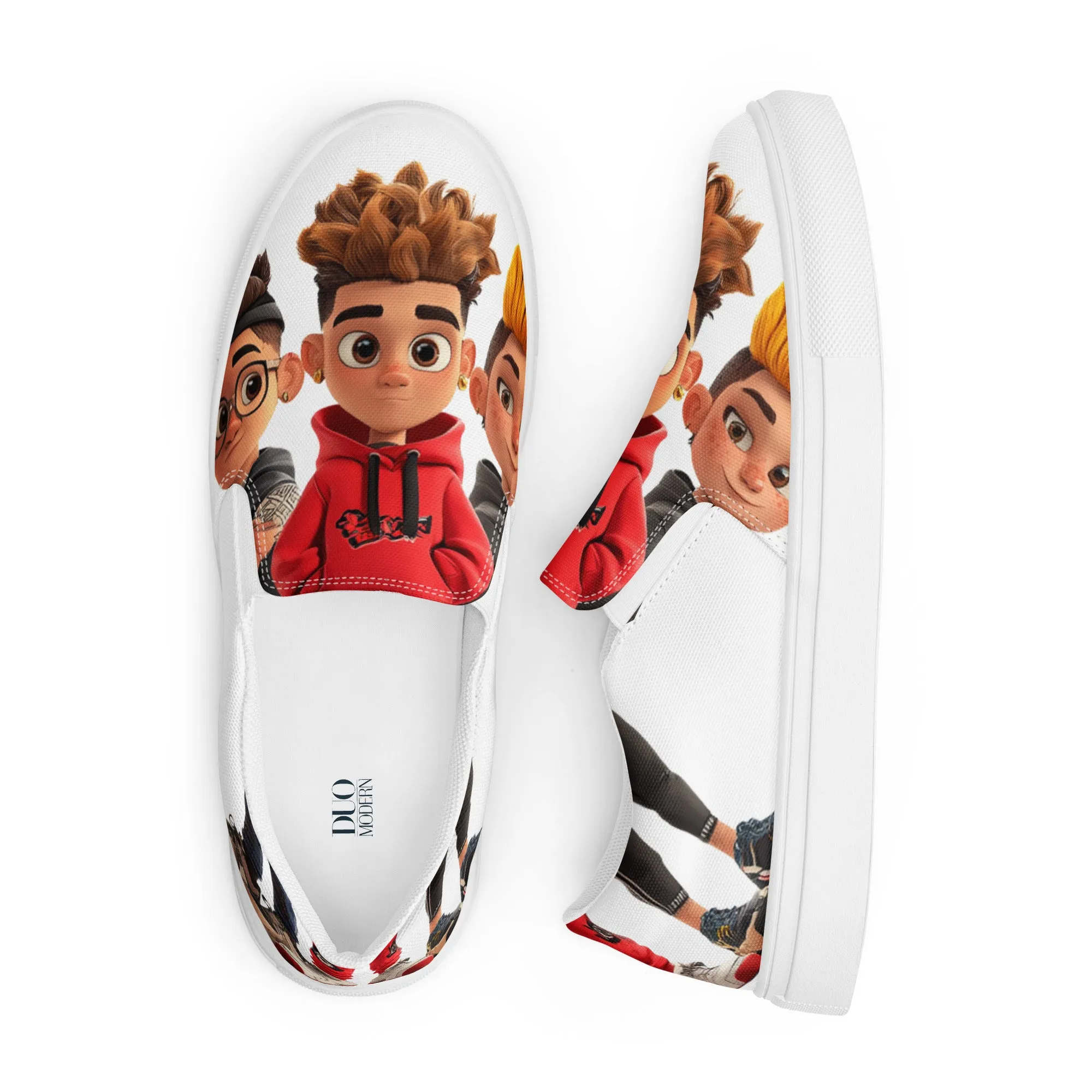 DUO MODERN "Trio Mode" Men’s Slip-On Canvas Shoes