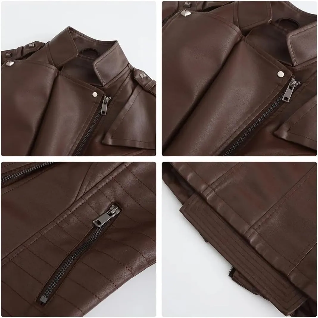 Faux Leather Jacket Women Autumn Winter Moto Biker Jacket for Women Autumn Coats