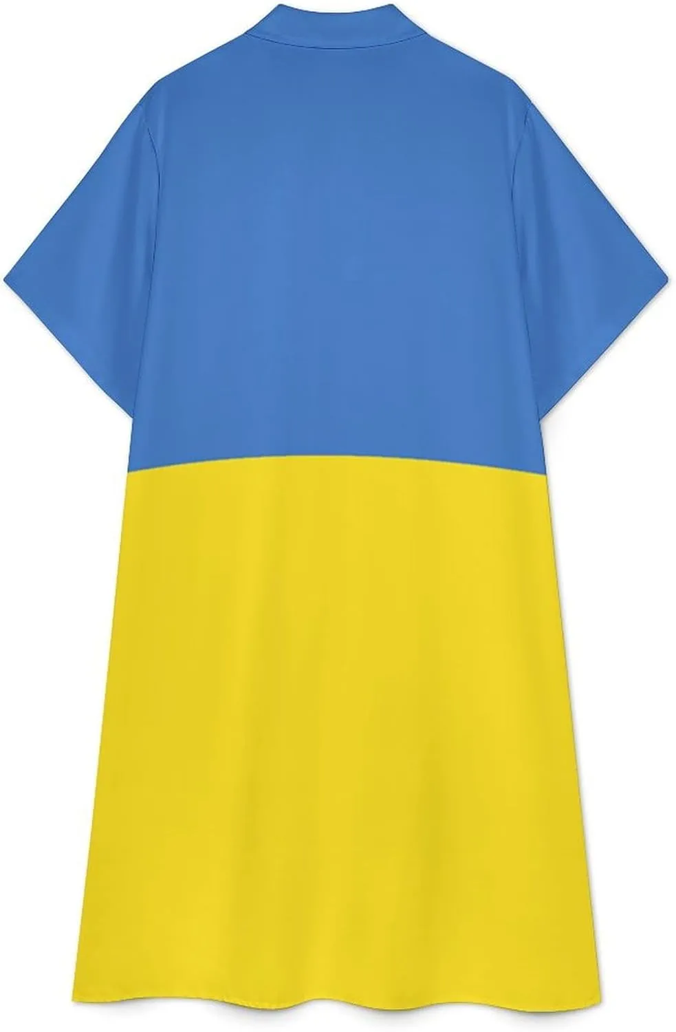 Flag Womens Summer Midi Short Sleeve Button Down Shirt Dress Stylish Beach Cover Up Dress