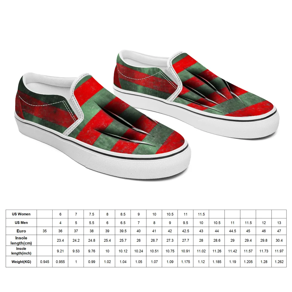 Freddy's Claws - Krueger Shoes | Horror Freak Slip-on Sneakers