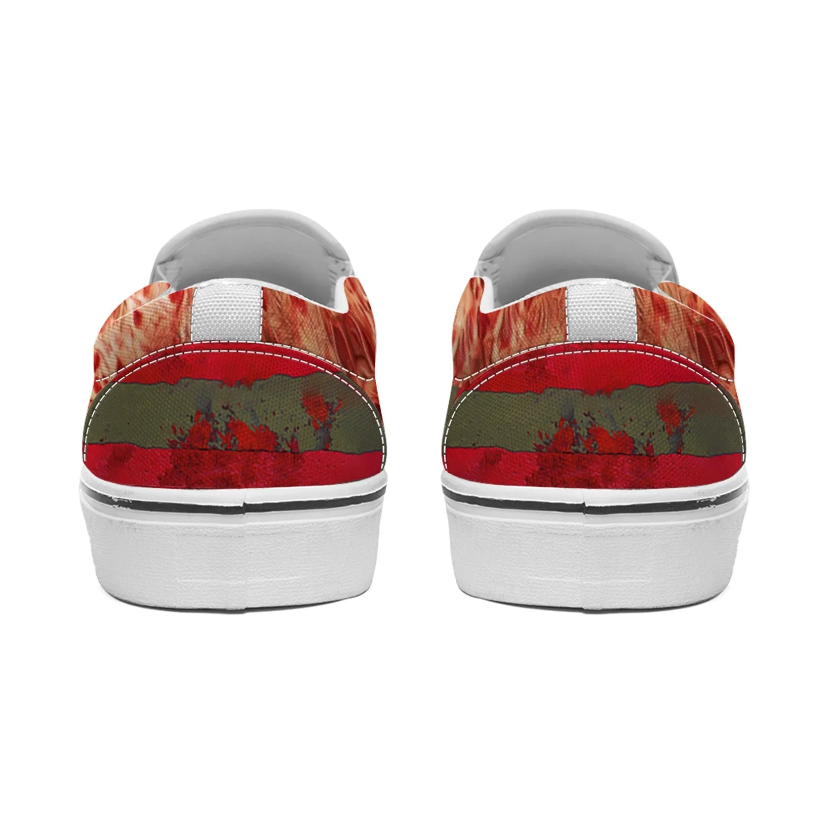 Freddy's Sneaks - Krueger Burns | Horror Freak Slip-on Sneakers