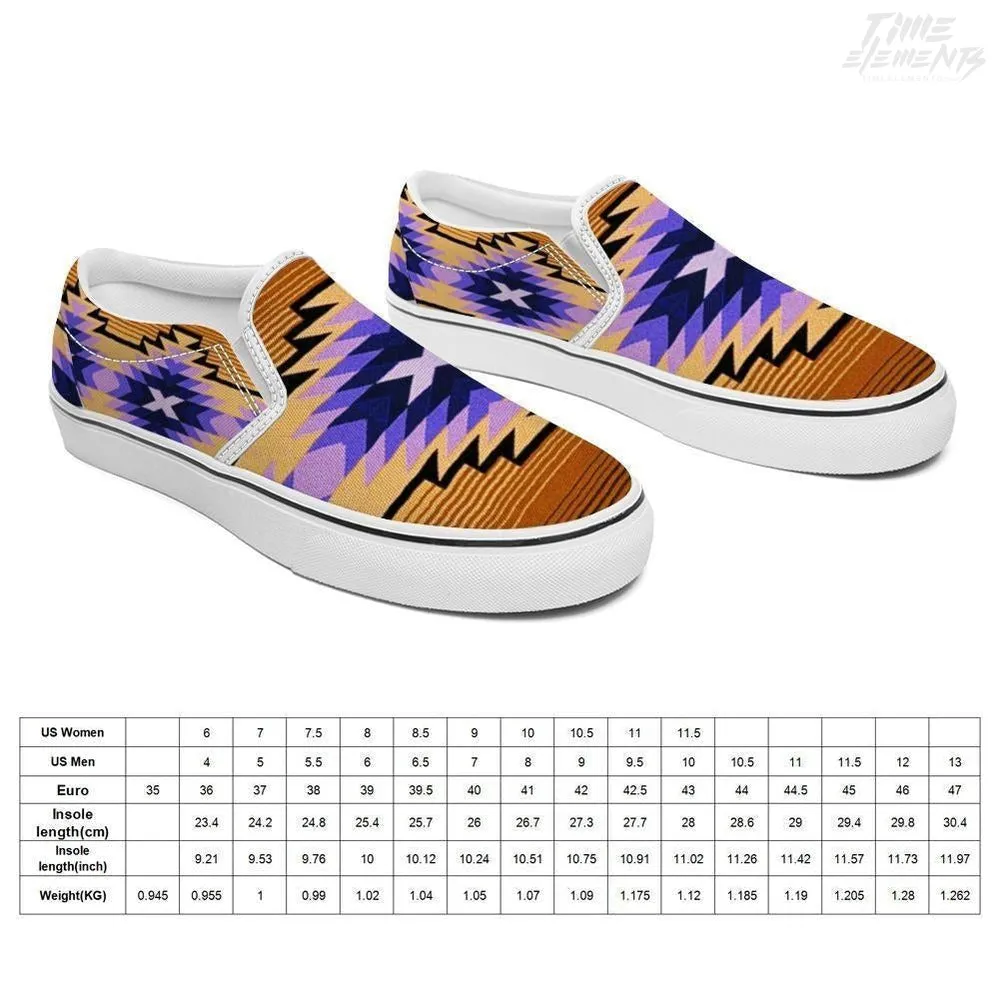 Funky shaman Purple Sienna - Native American Shoes / Slip-on Sneakers
