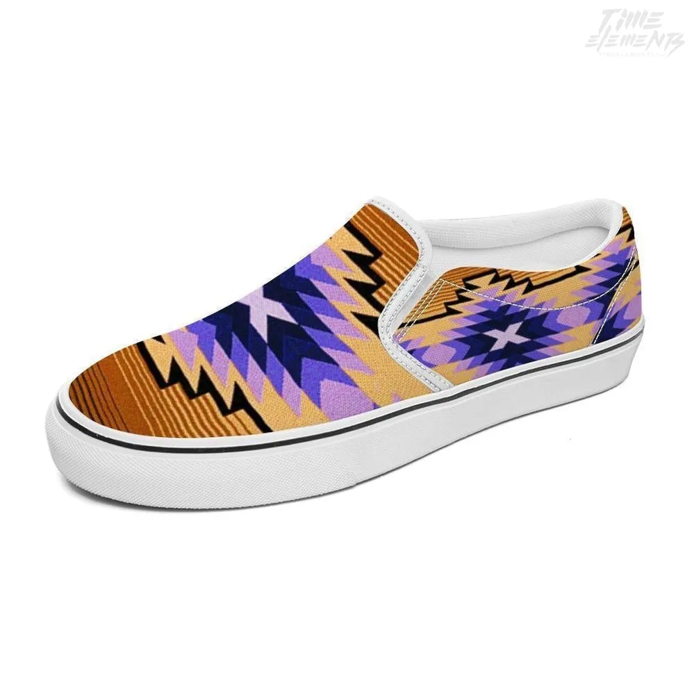 Funky shaman Purple Sienna - Native American Shoes / Slip-on Sneakers