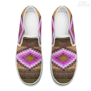 Funky Shaman Sienna Pink - Native American Shoes / Slip-on Sneakers
