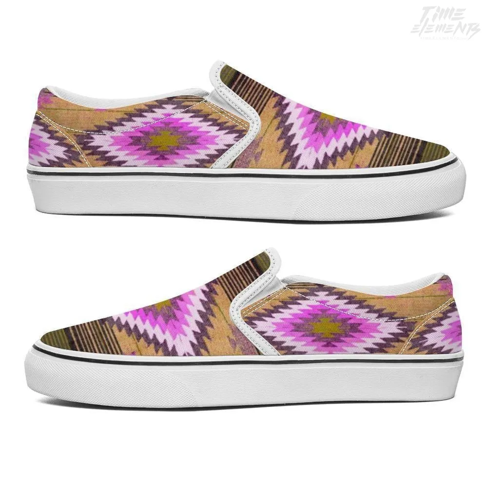 Funky Shaman Sienna Pink - Native American Shoes / Slip-on Sneakers