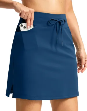 G Gradual Women's 18" Golf Skorts Skirts with 3 Pockets High Waisted Athletic Skorts for Women Stretchy Tennis Skirts