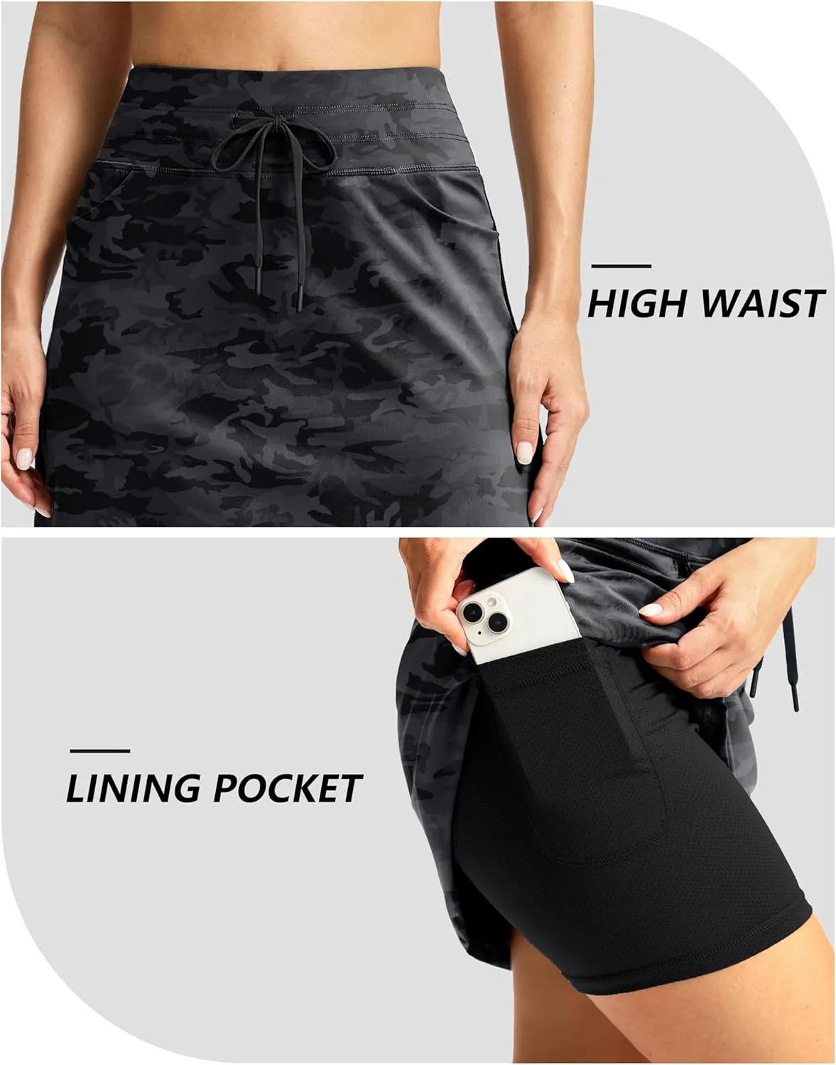 G Gradual Women's 18" Golf Skorts Skirts with 3 Pockets High Waisted Athletic Skorts for Women Stretchy Tennis Skirts