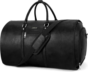Garment Bag for Travel, Convertible Carry on Garment Duffel Bag for Men 3Pcs Weekender Bag 2 in 1 Hanging Suitcase Suit Bag, C2-Black-1pc