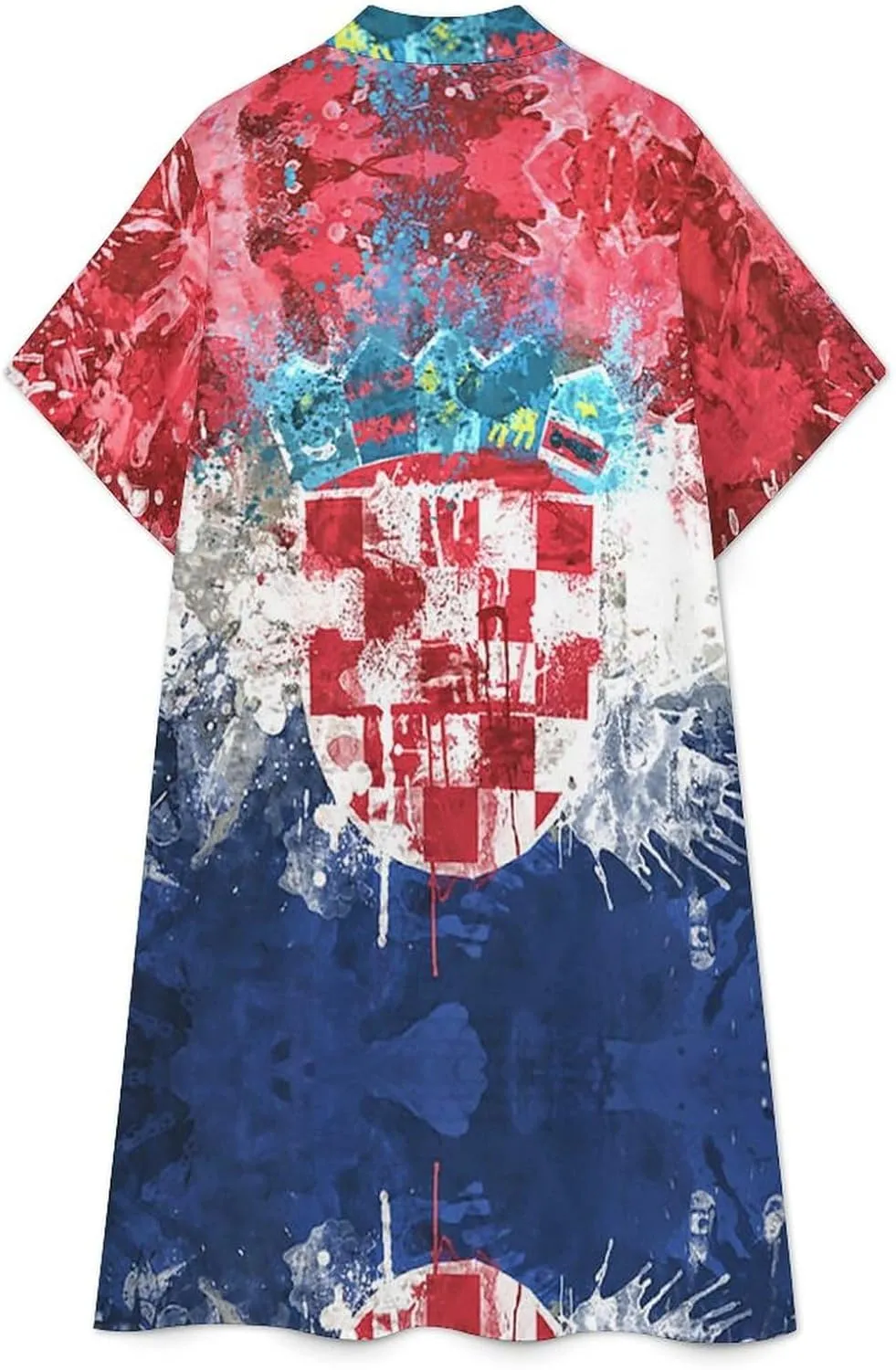 Ghana Flag Womens Button Down Shirt Dresses Cute Button Up Short Sleeve Blouse Tops