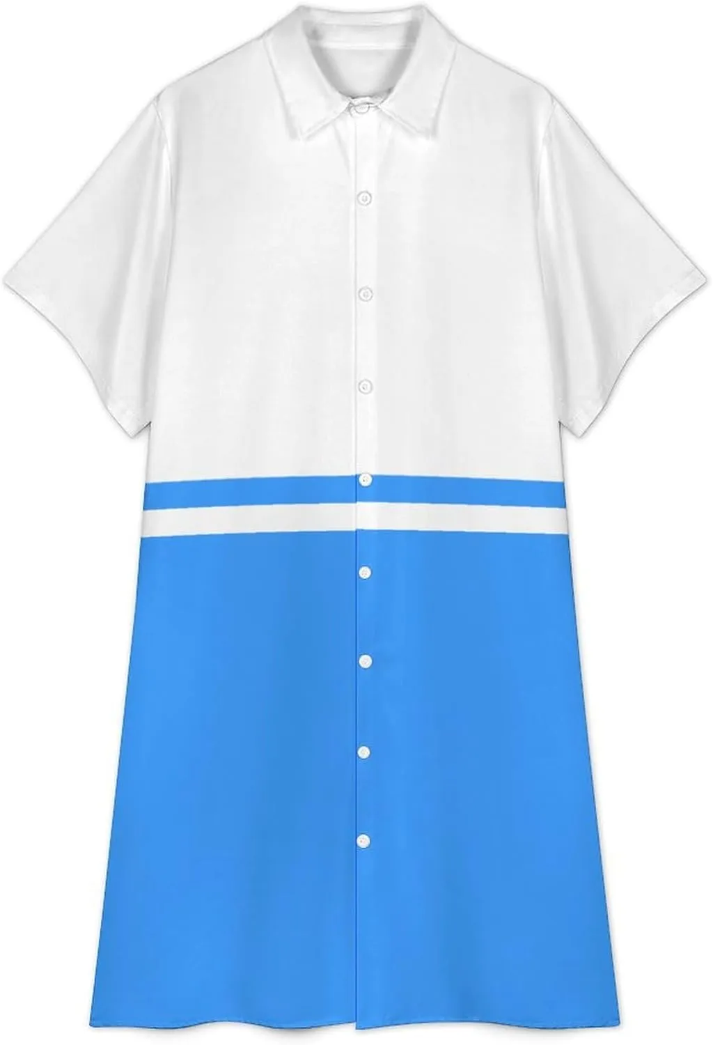 Ghana Flag Womens Button Down Shirt Dresses Cute Button Up Short Sleeve Blouse Tops
