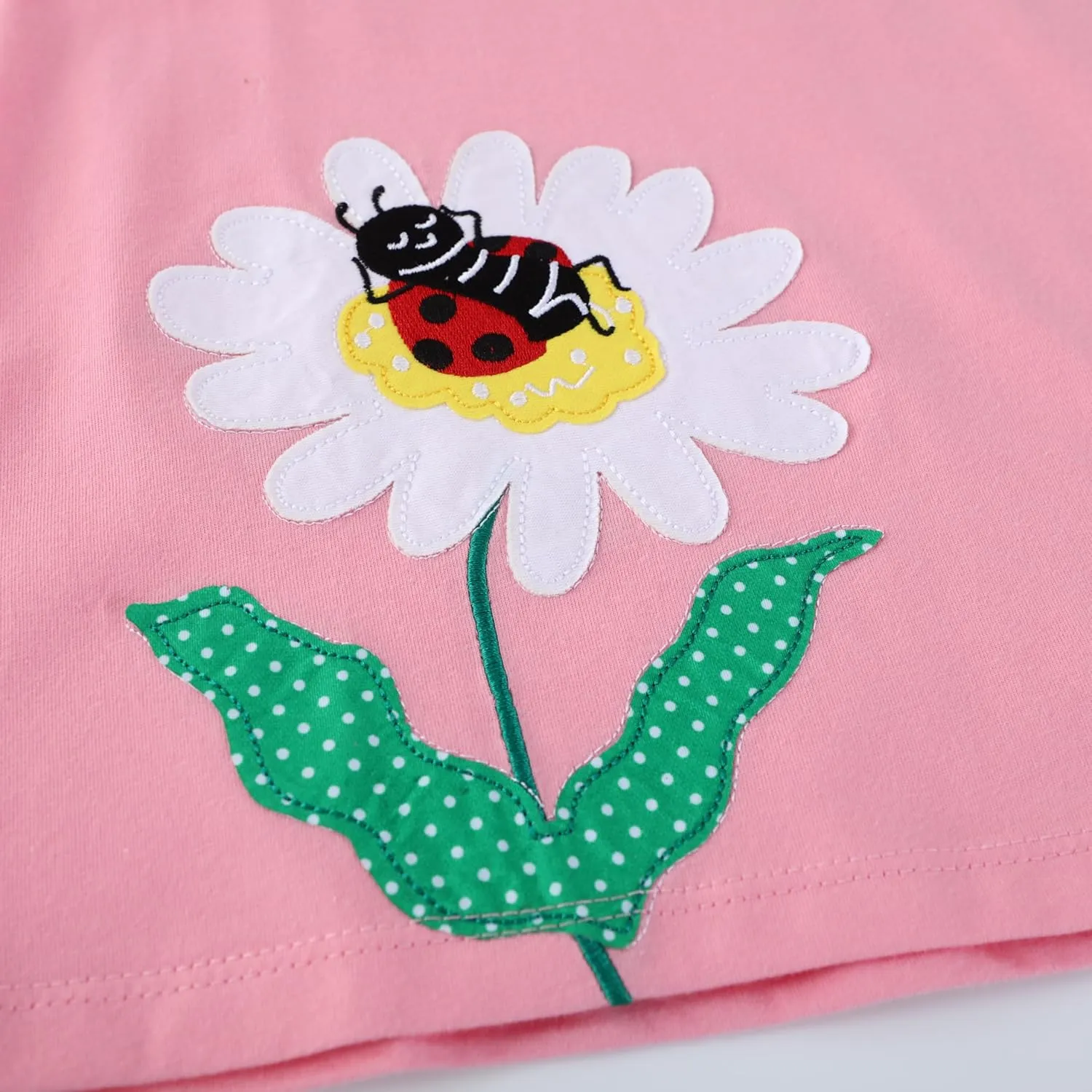Girls Cotton Dress Toddler Summer Short Sleeve Animal Print Cartoon Dresses 2-8 T