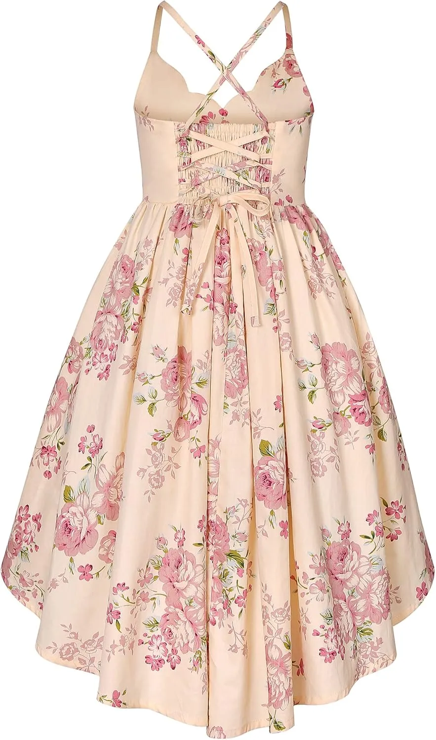 Girls Dress Toddler Girl Floral Print Dress Summer Knee Length Ruffle Halter Sleeveless Kids Casual Beach Tea Party Dresses