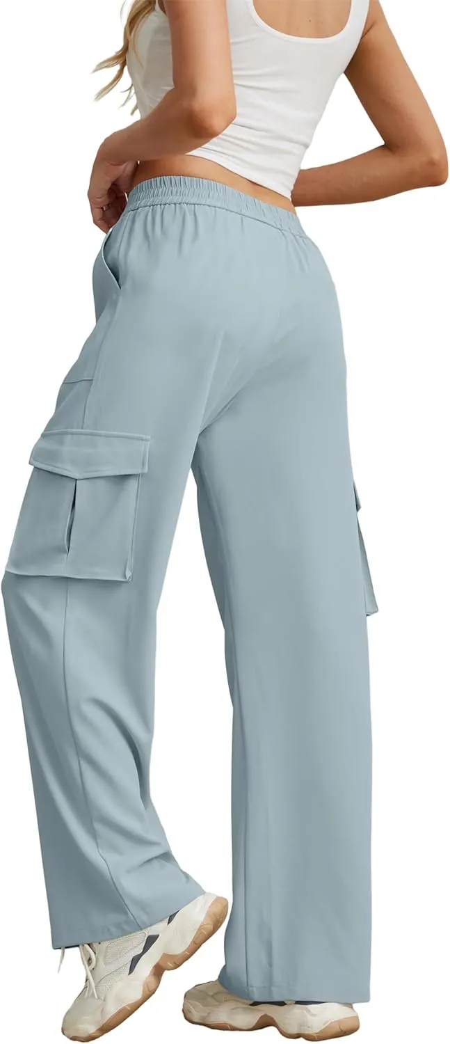 GRECERELLE Cargo Pants Women High Waisted Casual Wide Leg Womens Cargo Pants Baggy Y2K Cargos Pants with Pockets