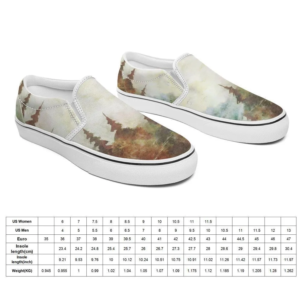 Happy Little Trees - Bob Ross Tribute Shoes | Art Freak Slip-on sneakers