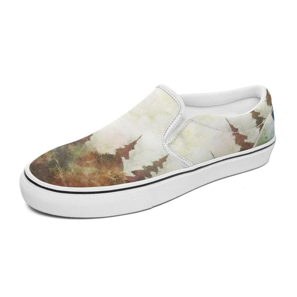 Happy Little Trees - Bob Ross Tribute Shoes | Art Freak Slip-on sneakers