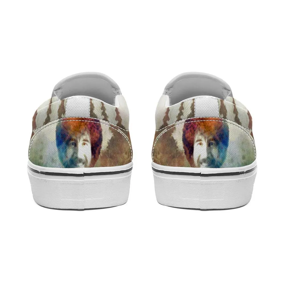 Happy Little Trees - Bob Ross Tribute Shoes | Art Freak Slip-on sneakers