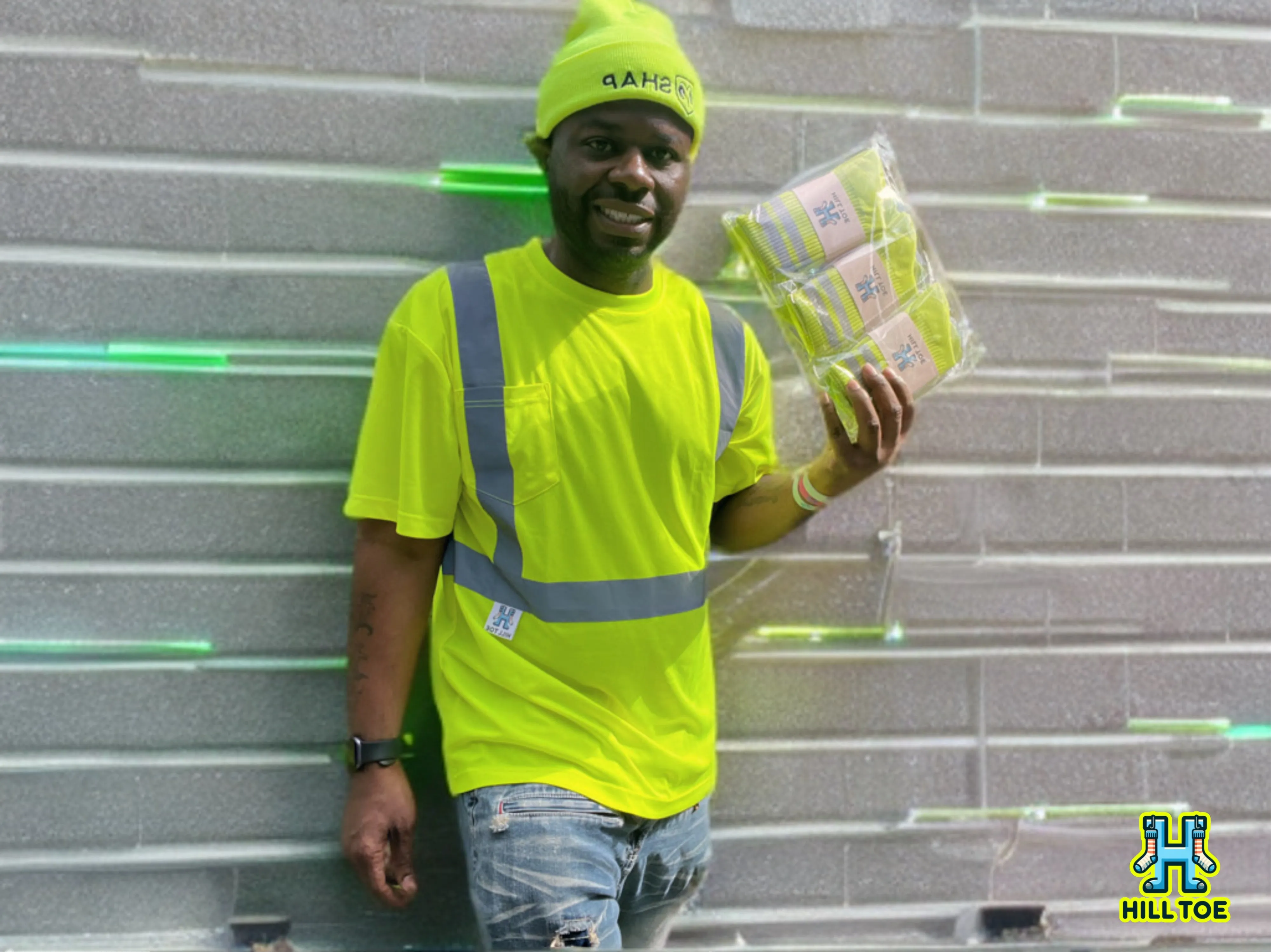 Hill Toe “Glow Mode” Sock – High Visibility Edition