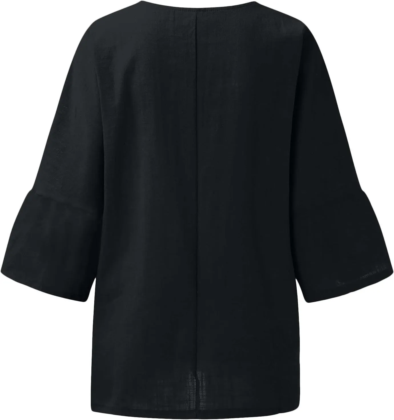 HXHYQKP Linen Tops for Women Summer Plus Size T Shirts V Neck Loose Blouses Trendy Tops for Women 2025