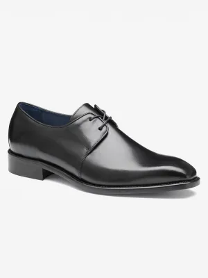 J & M Collection Larson 2-Eye Plain Toe in Black Italian Calfskin