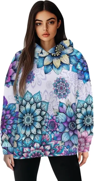 JEOCODY Women Oversized Hoodie Casual Long Sleeve Graphic Hooded Sweatshirt Size S-2XL