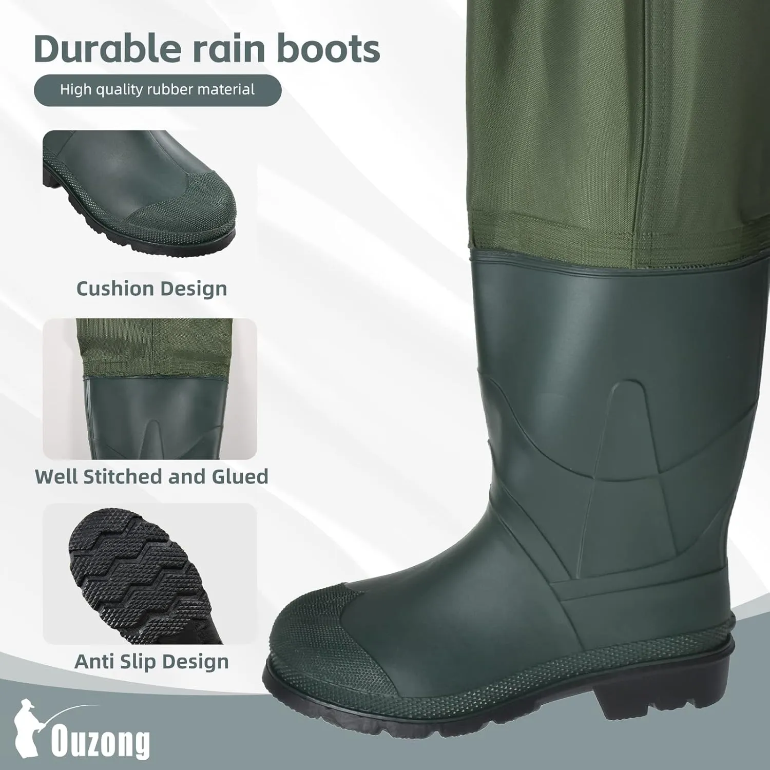 Kids Chest Waders for Toddler Children Waterproof Youth Fishing Waders for Boys Girls Hunting Waders with Insulated Boots