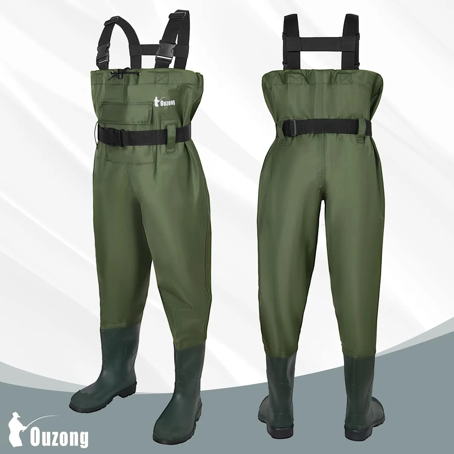 Kids Chest Waders for Toddler Children Waterproof Youth Fishing Waders for Boys Girls Hunting Waders with Insulated Boots