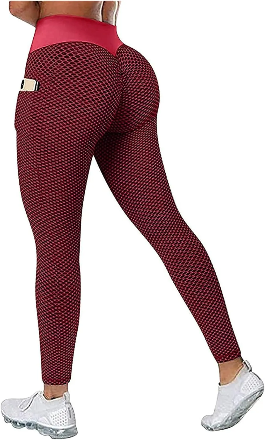 Ladmiple Leggings for Women Tummy Control Butt Lifting Workout Scrunch Butt Gym Fitness Booty Tight Yoga Pants with Pockets