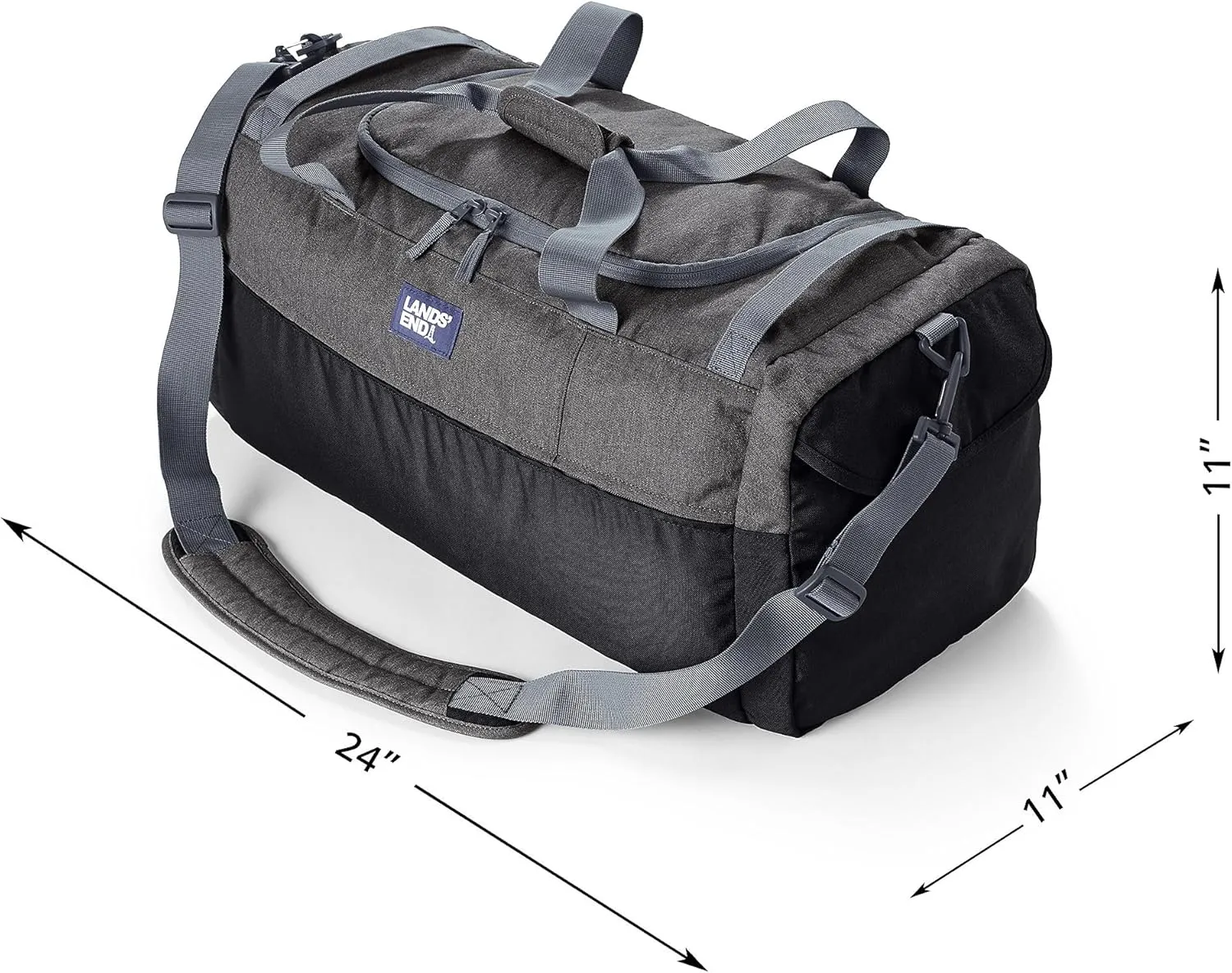Lands' End Everyday Duffle Oxidized Gray Heather Medium