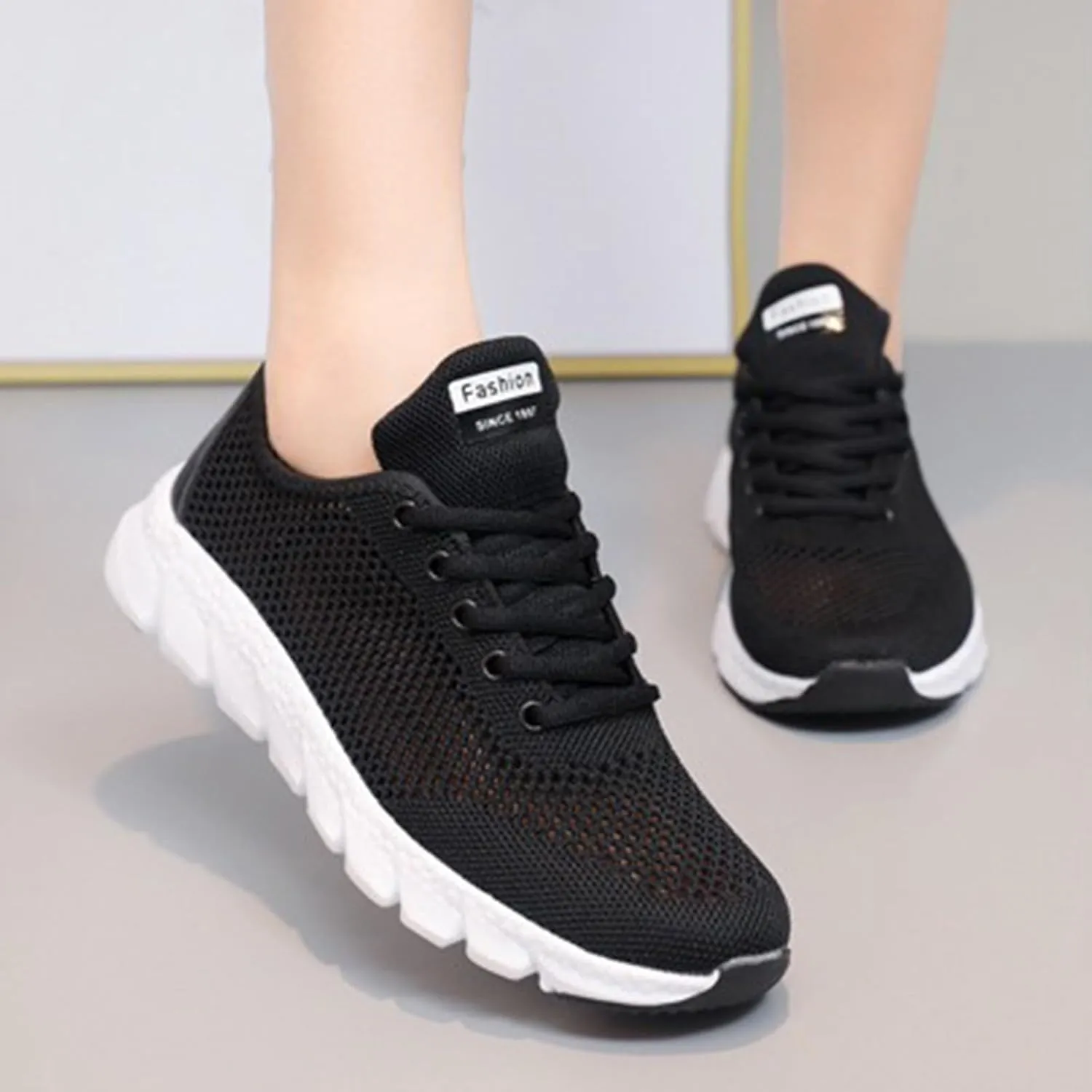 Lightweight Walking Tennis Shoes for Women Non Slip Cushion Fashion Running Tennis Shoes Versatile Dress Shoe