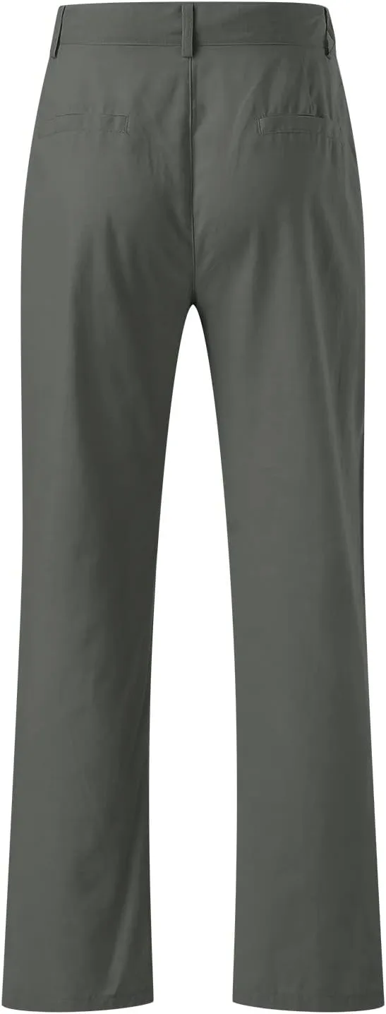 Linen Pants for Men Pleated Lightweight Loose Jogging Trousers Outdoor Running Summer Travel Pants