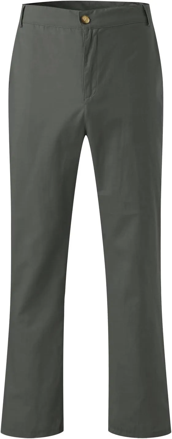 Linen Pants for Men Pleated Lightweight Loose Jogging Trousers Outdoor Running Summer Travel Pants