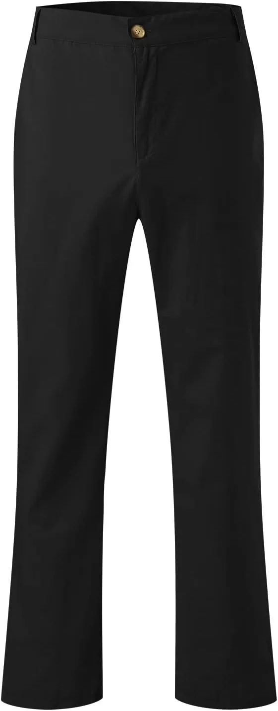 Linen Pants for Men Pleated Lightweight Loose Jogging Trousers Outdoor Running Summer Travel Pants