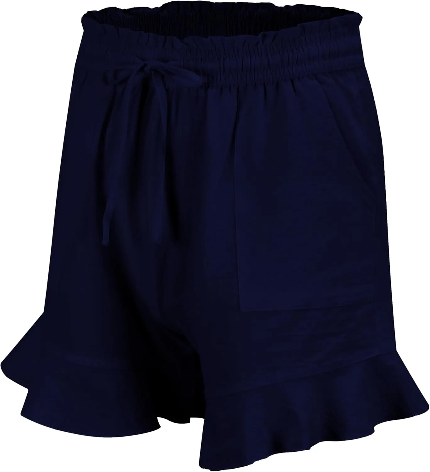 LNX Womens Linen Shorts High Waisted Wide Leg Drawstring Summer Beach Shorts with Pockets