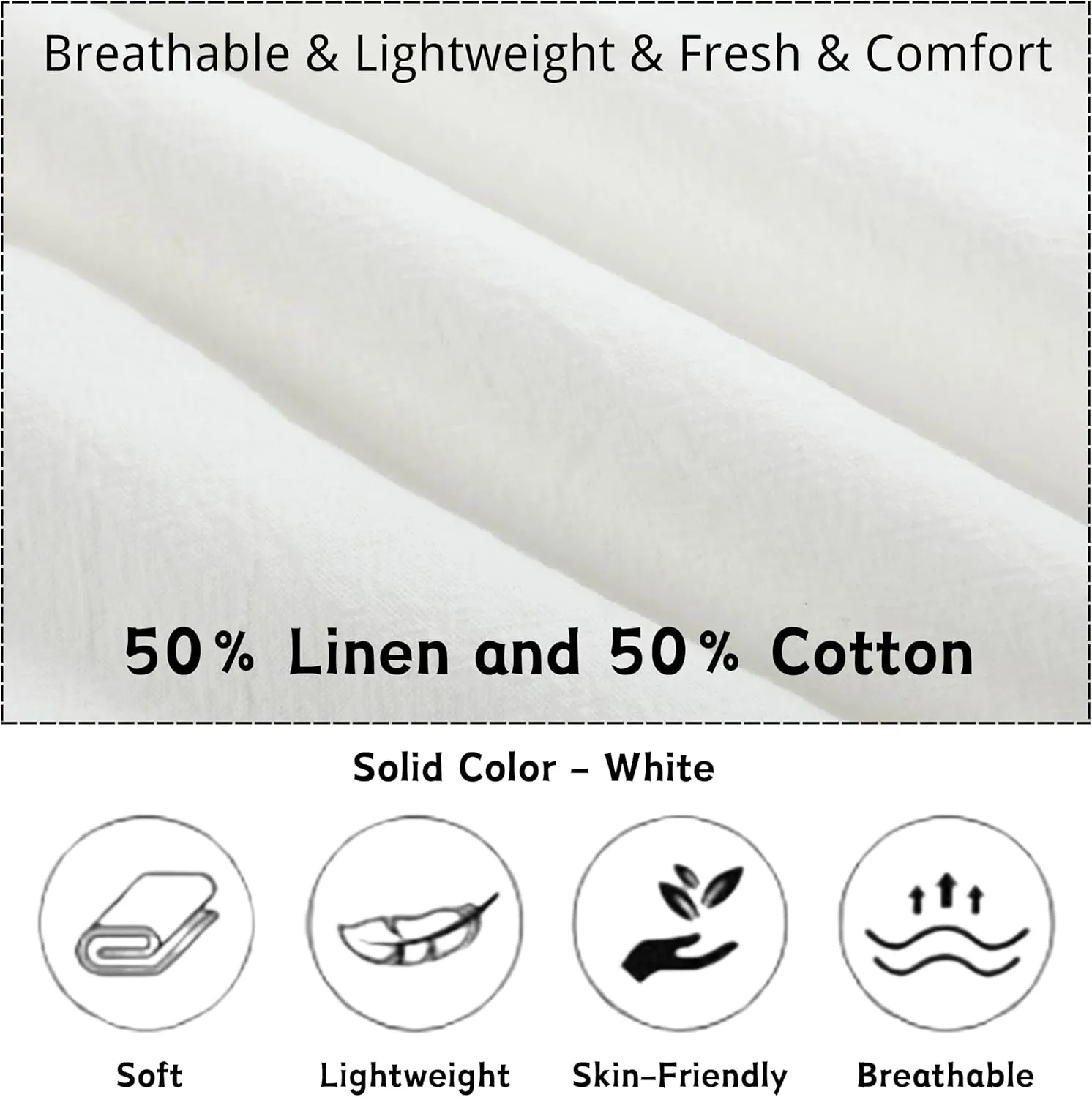 LNX Womens Linen Shorts High Waisted Wide Leg Drawstring Summer Beach Shorts with Pockets