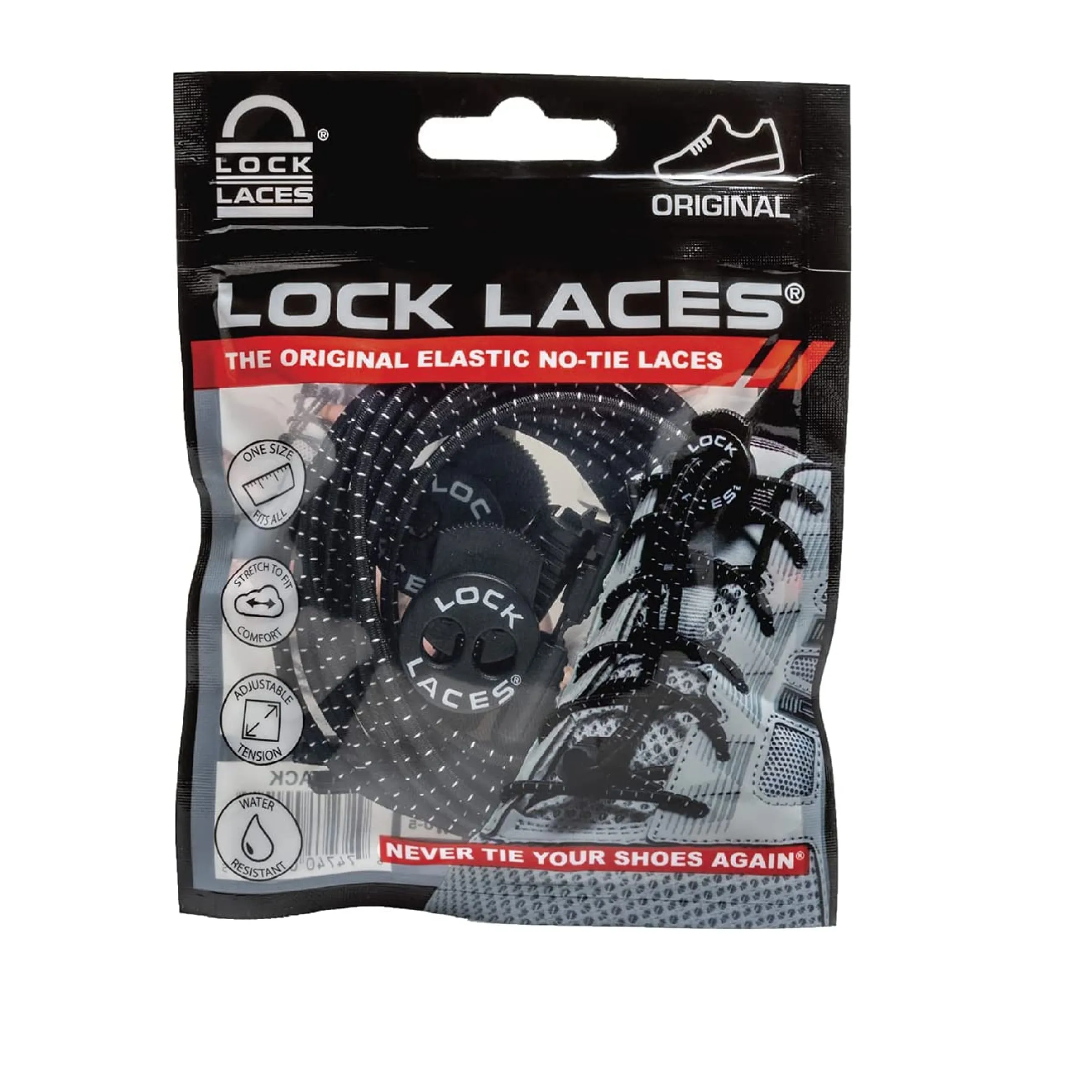 LOCK LACES - Elastic No Tie Shoelaces One Size Fits All