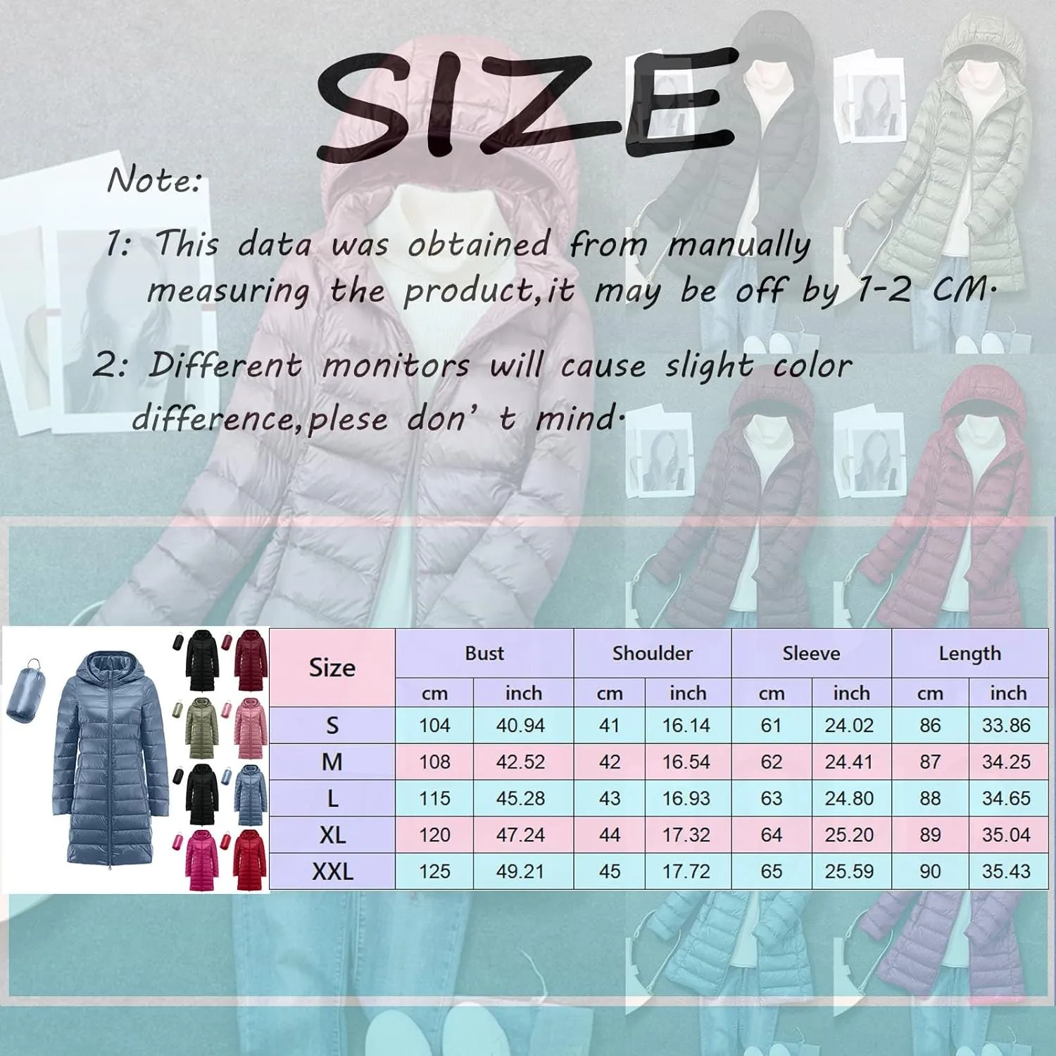 Long Lightweight Down Jackets Women Hooded Packable Puffer Jacket Winter Warm Casual Trendy Outerwear Quilted Coats