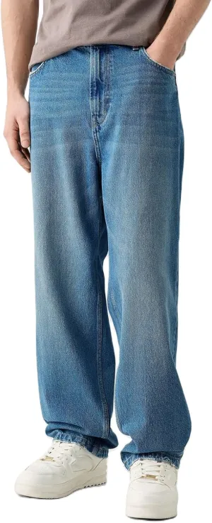 Men Jeans Straight fit High Waisted Work Jeans Relaxed Fit Baggy Denim Jeans Pants