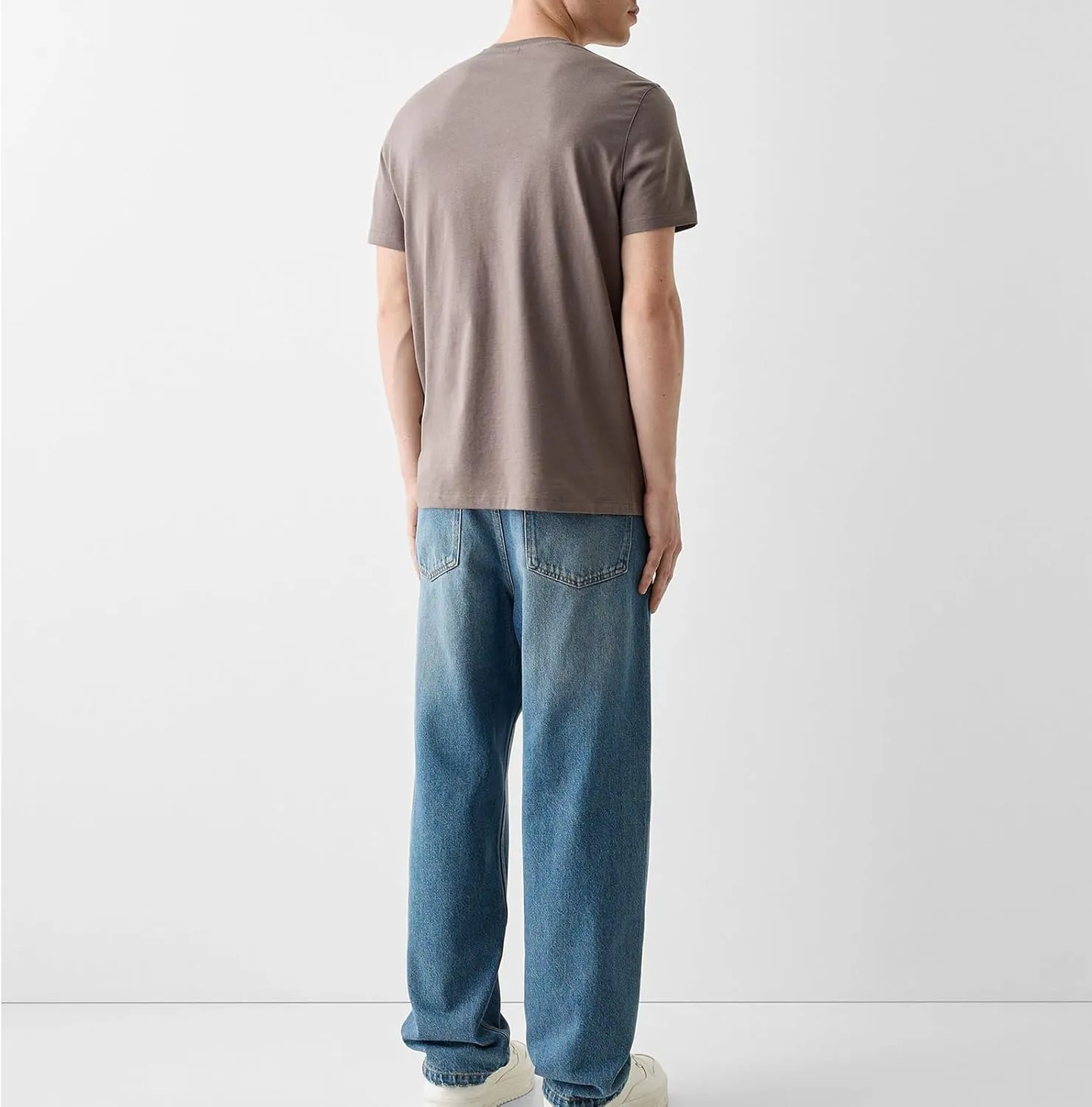 Men Jeans Straight fit High Waisted Work Jeans Relaxed Fit Baggy Denim Jeans Pants