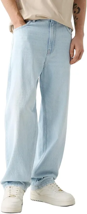 Men Jeans Straight fit High Waisted Work Jeans Relaxed Fit Baggy Denim Jeans Pants
