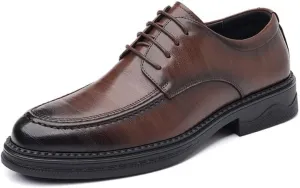 Men's Business Wingtip Lace-Up Dress Shoes Genuine Leather Formal Men Oxfords Shoes Office Wedding Casual Derby Shoes
